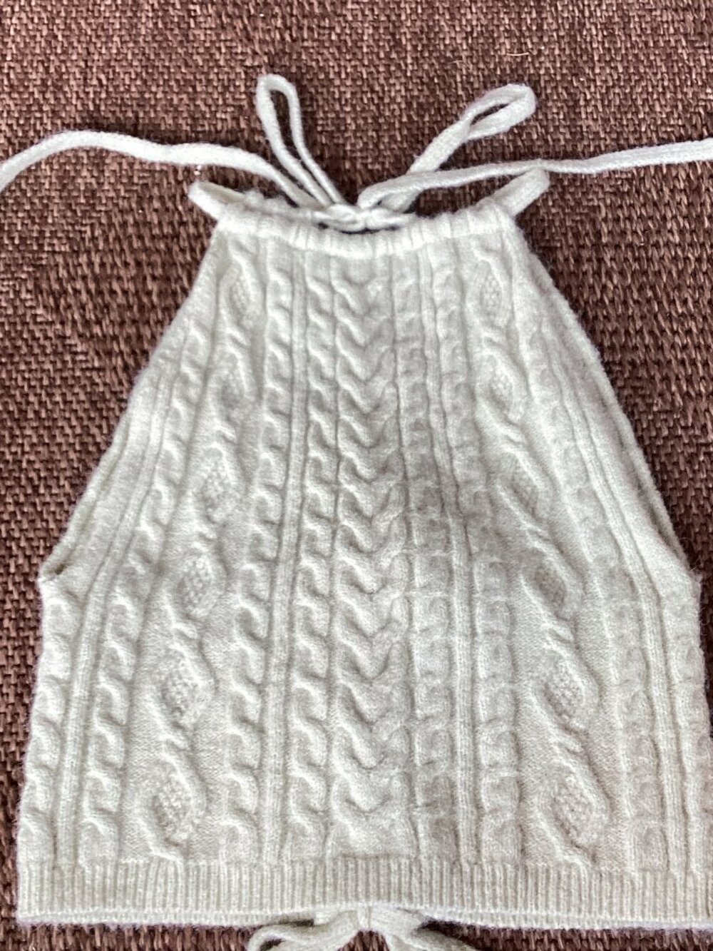 Et Clet Mint Green Halter Open Back Sweater – Small